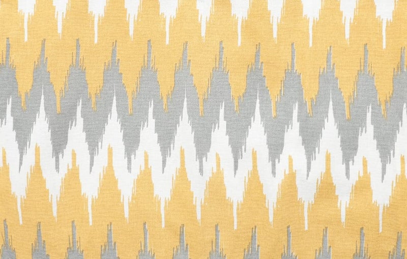 Dekor World 12 Pieces Cotton Ternion Yellow Grey Printed and Solid Napkin Set for Dinning and Kitchen - Image 2