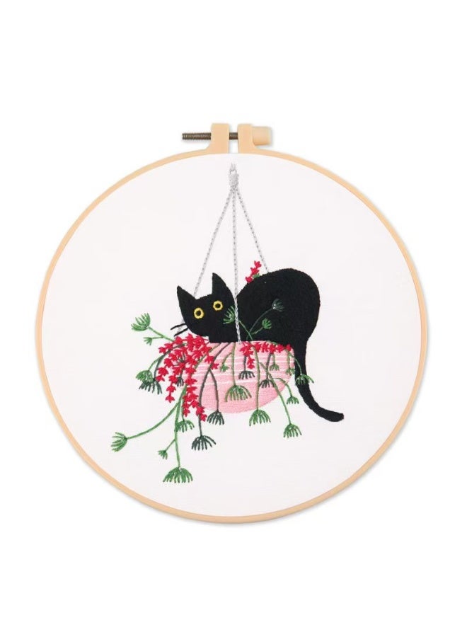 New cat embroidery kit material package - Image 1