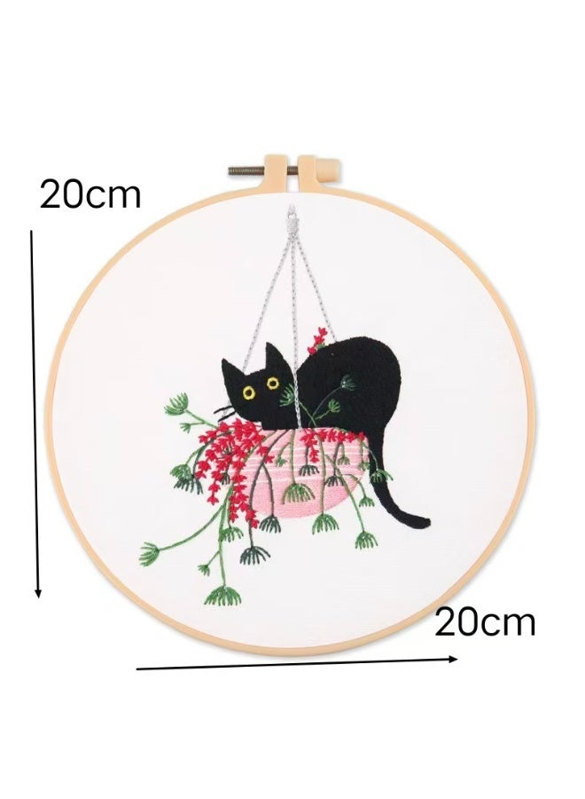 New cat embroidery kit material package - Image 5