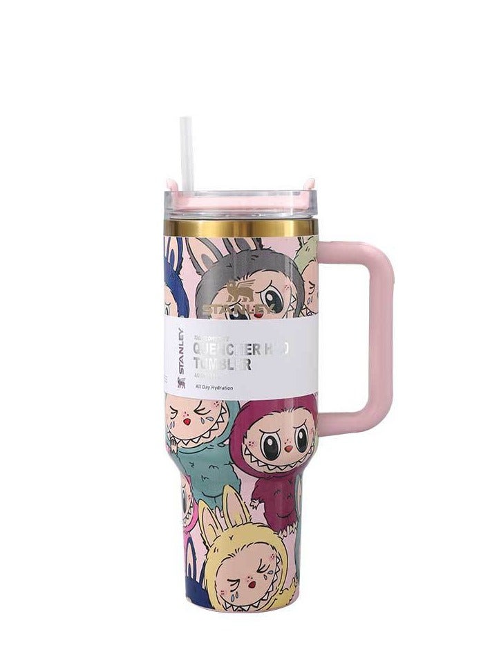 Stanley Stanley × Labubu Limited Edition Collab Tumbler – 40oz Insulated Travel Cup, Cute Collectible Design - Image 4