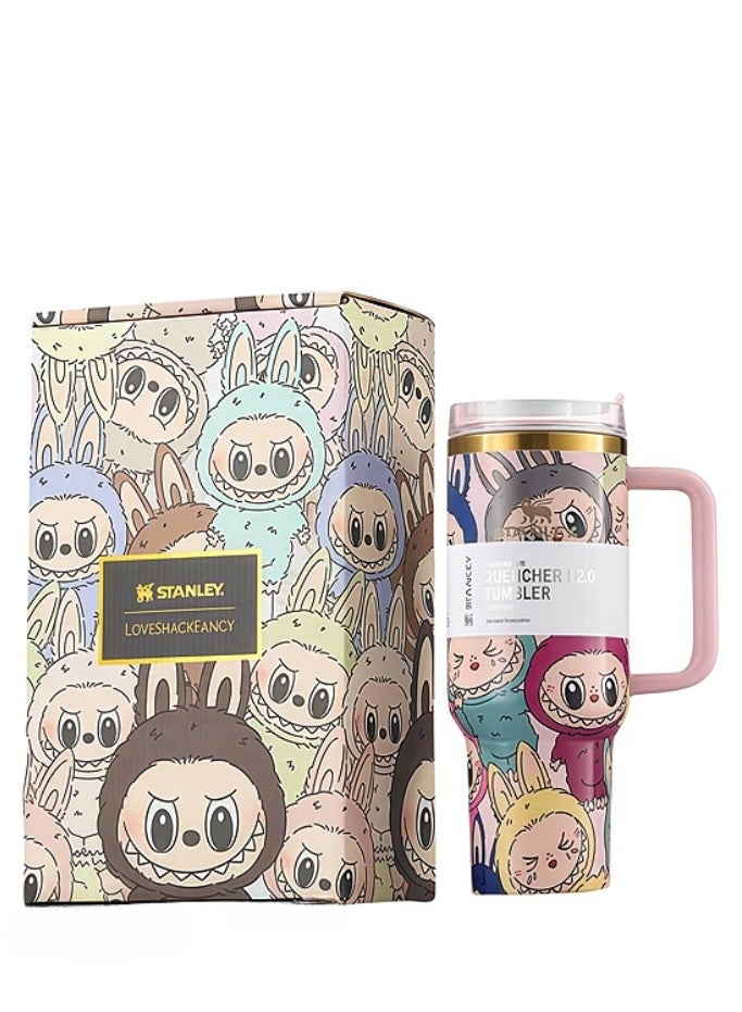 Stanley Stanley × Labubu Limited Edition Collab Tumbler – 40oz Insulated Travel Cup, Cute Collectible Design - Image 2