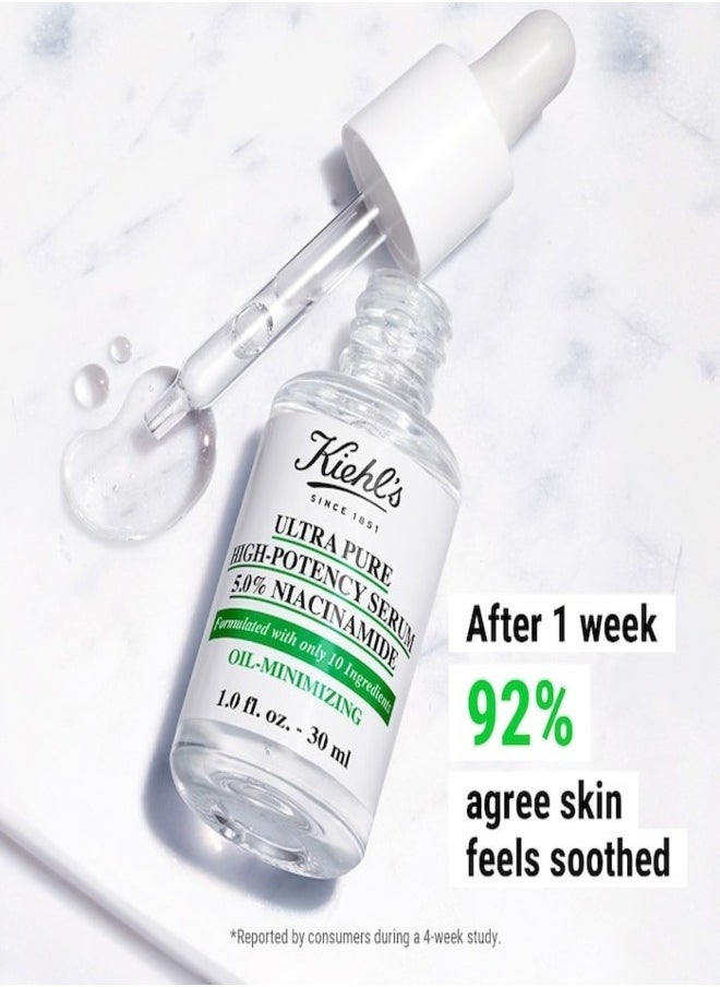 Kiehl's Kiehl’s Ultra Pure High-Potency 5.0% Niacinamide Serum – Oil-Reducing & Pore-Minimizing Facial Serum for All Skin Types – 30ml  - Image 3