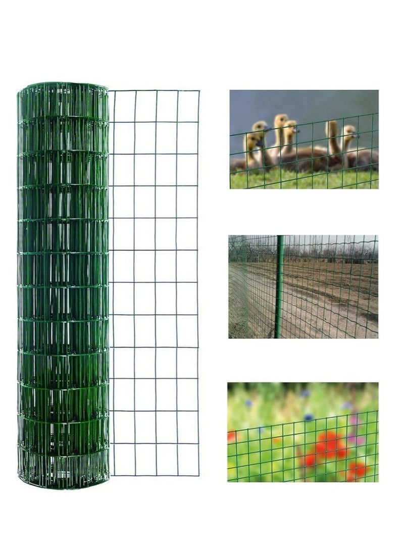 KNP 10 Mtr Wire Mesh Fencing Galvanized PVC Coated Garden Fencing Green Steel Nets for Farming Fence Plant Chicken Wire Fence and Animals Hen-houses Small 1/2" x 4 FEET - Image 2