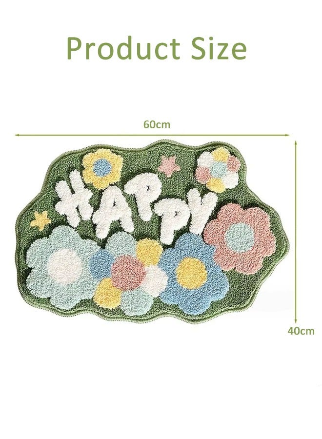 Reelyo Bathroom Rugs, Bath Mats for Bathroom Non-Slip, Super Soft and Water Absorbent, Machine Washable Bath Mats Floral Pattern Design Area Rug for Bathroom Floor, Tub, Shower and Home Decor Accessories - Image 2