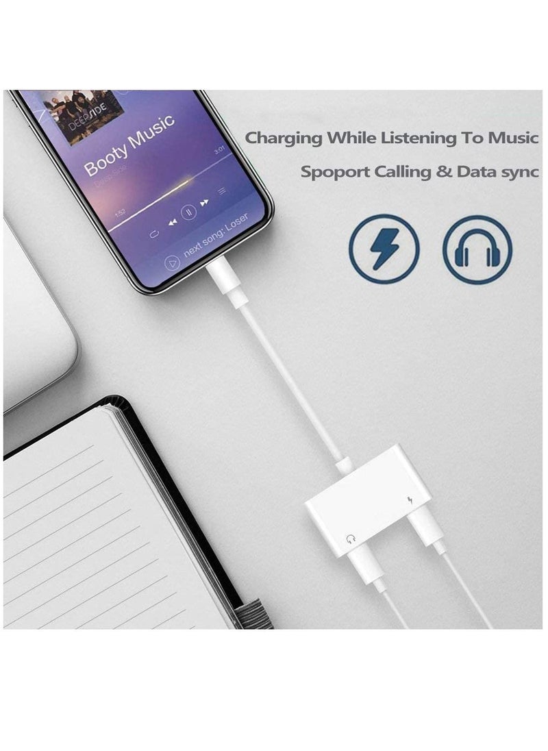 Ntech - Ntech 2 IN 1 Headphone Adapter Jack Lightning to 3.5mm AUX Cord Splitter for iPhone 7, 7plus, 8, X and any lightning device runs iOS 10 or later - Image 1