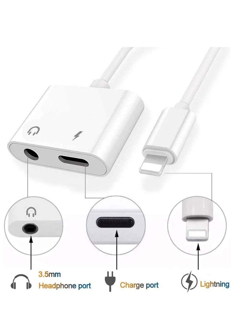 Ntech - Ntech 2 IN 1 Headphone Adapter Jack Lightning to 3.5mm AUX Cord Splitter for iPhone 7, 7plus, 8, X and any lightning device runs iOS 10 or later - Image 1