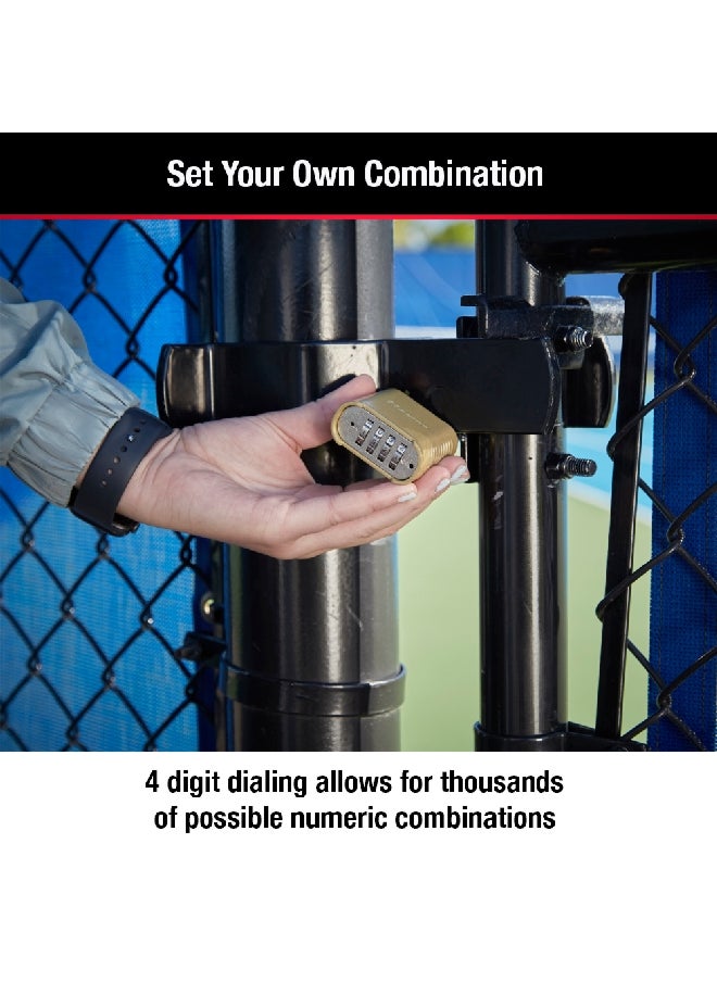 Master Lock - Roller Pin Locking Mechanism Combination Pad Lock Gold 51 x 25 mm P62239 (875D) - Image 1