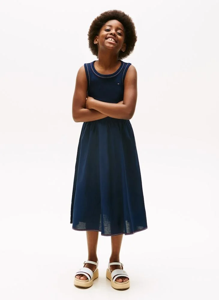 تومي هيلفيغر Kids Combi Midi Dress