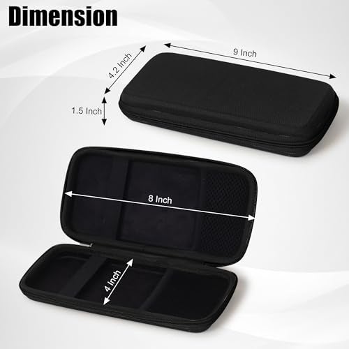 GadgetBite EVA Pencil Case Pen Pouch Holder Bag Stationery Box Large Storage EVA Hard Shell for School Supplies Office Stuff (Medium)-Black - Image 4