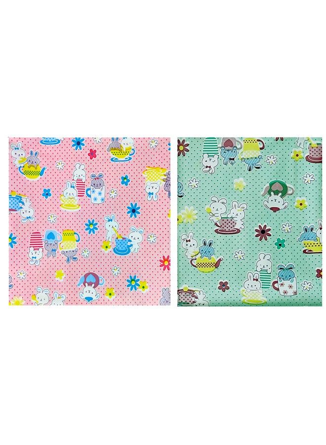 Ecosoft Plastic Sheetpvc Sheet For Kidsrubber Sheet For Babiesbed Wetting Protector(90 X 135 Cm) (Rabbit Pink & Green)  - Image 3
