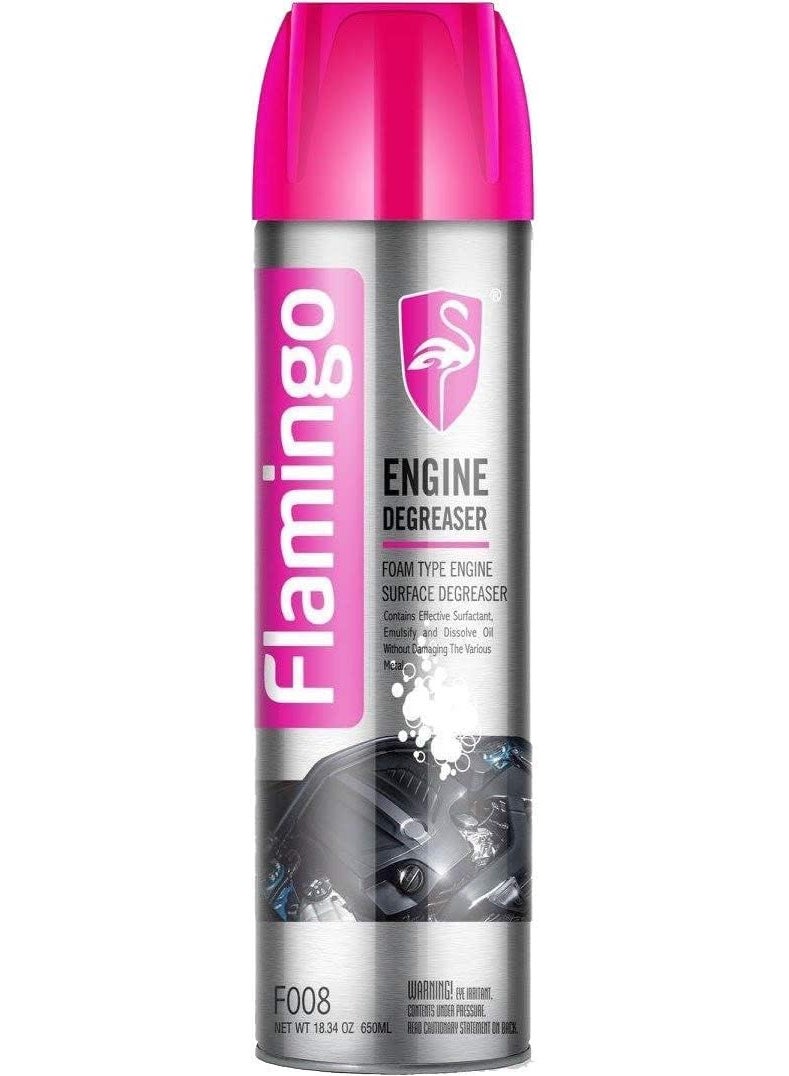 Flamingo Engine Degreaser Foam Spray - Heavy Duty Car Engine Cleaner | Powerful Oil & Dirt Remover for Automotive & Industrial Machinery (650ml) - Image 4