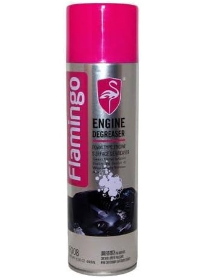 Flamingo Engine Degreaser Foam Spray - Heavy Duty Car Engine Cleaner | Powerful Oil & Dirt Remover for Automotive & Industrial Machinery (650ml) - Image 2