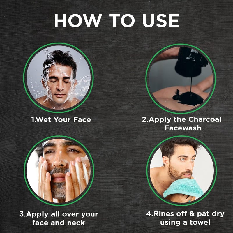 MAN CODE Mancode Activated Charcoal Face Wash for Men  Deep Cleansing Oil Control AntiPollution and Instant Fairness  Detoxifies and Purifies Skin 100ml  - Image 4