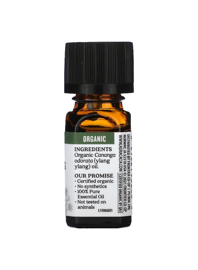 Aura Cacia أورا كاسيا، زيت أساسي نقي، يلانغ يلانغ عضوي كامل، 0.25 أونصة سائلة (7.4 مل) - Image 2