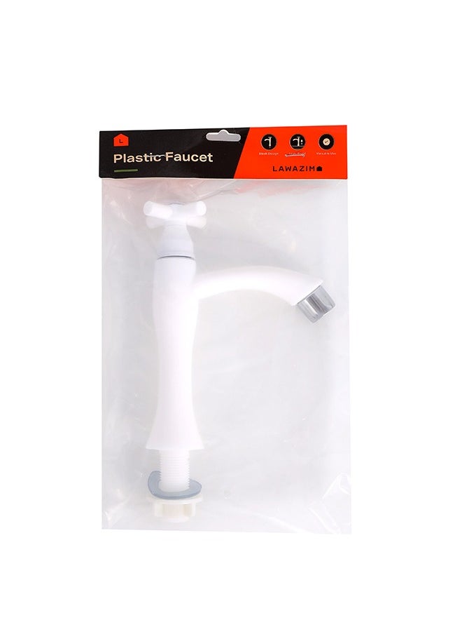 LAWAZIM - Plastic Faucet - Lightweight Adjustable Water Tap, Anti-Leak Design, Easy Install Faucet for Kitchen, Bathroom & Garden Use, Water-Saving Low-Flow Plastic Faucet for Homeowners & DIY Projects - Image 1