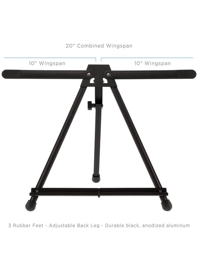 Soho Urban Artist Black Aluminum Tabletop Easel Stand Portable Easel For Display Painting Canvas And More Set Of 2  - Image 3