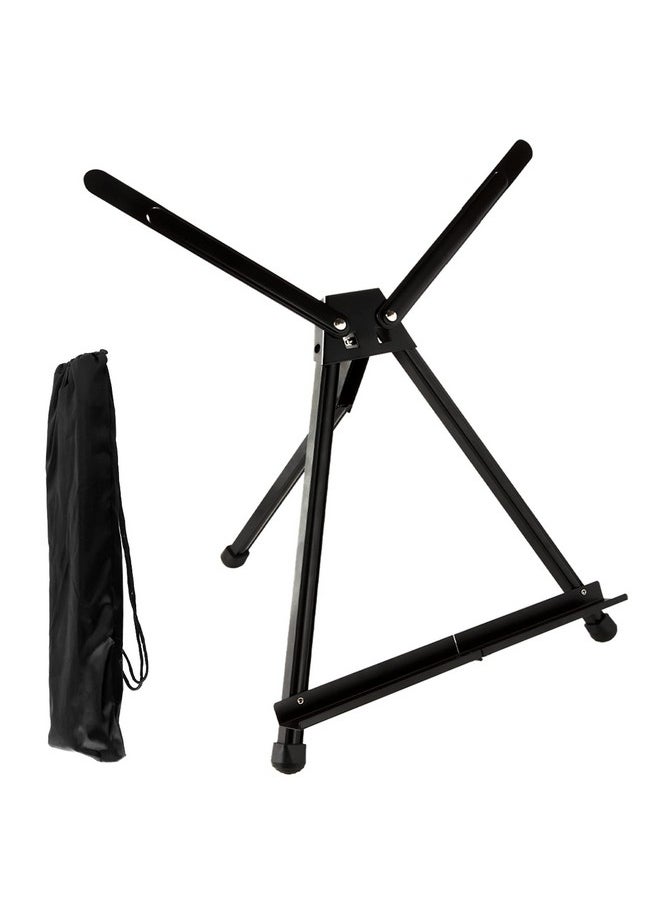 Soho Urban Artist Black Aluminum Tabletop Easel Stand Portable Easel For Display Painting Canvas And More Set Of 2  - Image 1