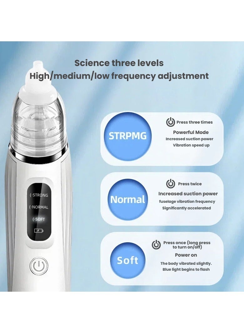 Electric Infant Nose Cleaner USB Charged 3 Suction Modes Equipped with Soft Replaceable Nose Tips - Image 3