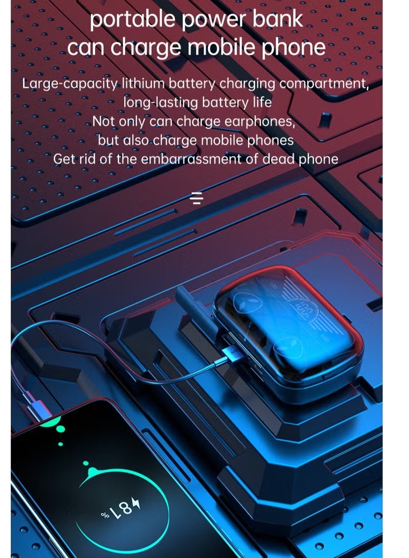 headphone M20 Bluetooth Touch Gaming Headphones with large capacity battery, high fidelity and strong sound, fast charging with power bank - Image 1