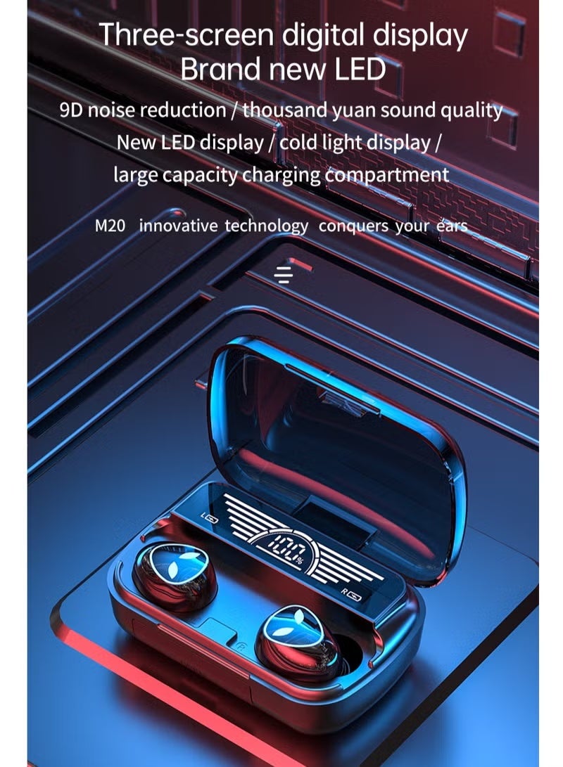 headphone M20 Bluetooth Touch Gaming Headphones with large capacity battery, high fidelity and strong sound, fast charging with power bank - Image 4