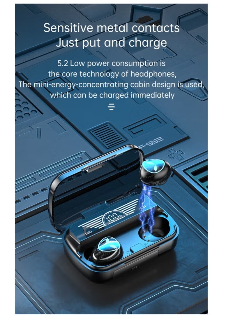 headphone M20 Bluetooth Touch Gaming Headphones with large capacity battery, high fidelity and strong sound, fast charging with power bank - Image 5