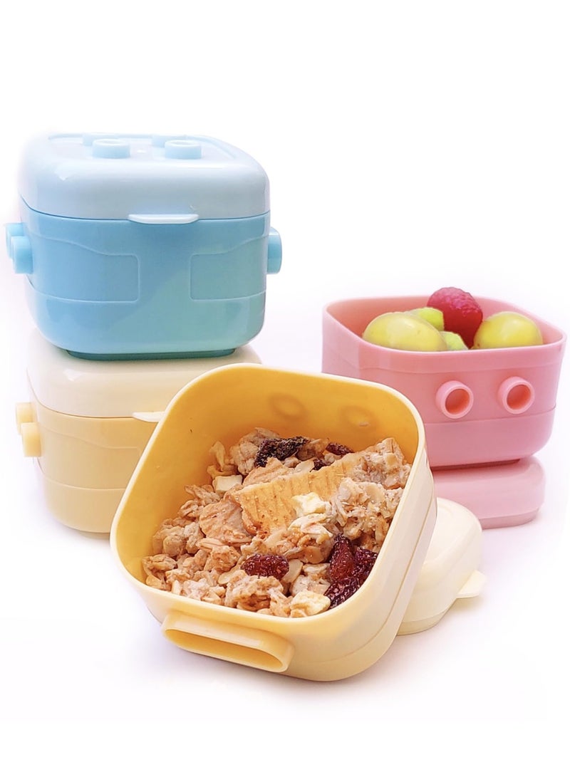 DOOKOO 4 PCS Baby Food Containers, Reusable Infant Food Storage Jars, Small Snack Container with Lids for Infant u0026 Babies, Microwave u0026 Dishwasher Friendly - Image 2