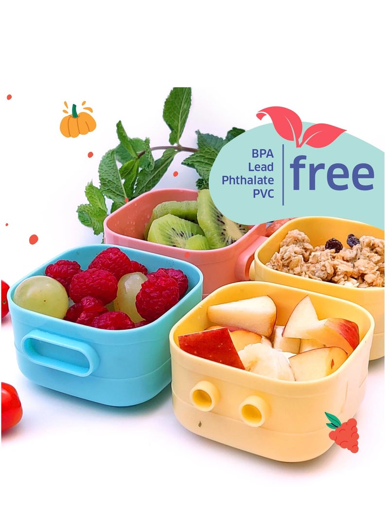 DOOKOO 4 PCS Baby Food Containers, Reusable Infant Food Storage Jars, Small Snack Container with Lids for Infant u0026 Babies, Microwave u0026 Dishwasher Friendly - Image 5