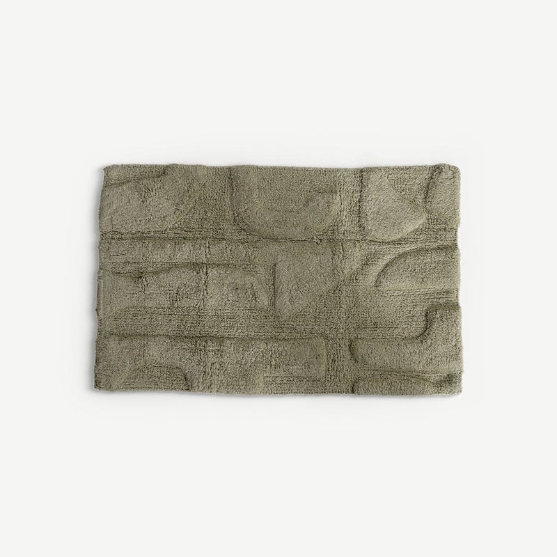 OC HOME Riven Bathmat - Olive Green - 50x80cm