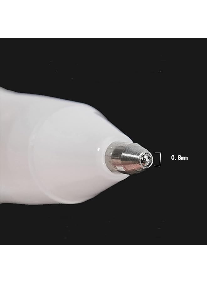 إيروريكس أقلام بيضاء محايدة، قلم حبر أبيض مقاوم للتلطخ، قلم فني أبيض، أقلام حبر جاف، قلم تحديد 0.8 مم، أقلام كتابة، عبوات متعددة، أقلام للكتابة اليدوية، رسم تخطيطي، تصميمات، عبوة من 10 قطع - Image 3