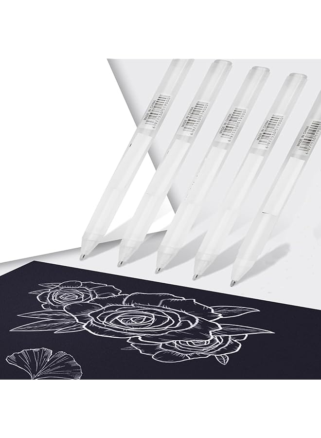 إيروريكس أقلام بيضاء محايدة، قلم حبر أبيض مقاوم للتلطخ، قلم فني أبيض، أقلام حبر جاف، قلم تحديد 0.8 مم، أقلام كتابة، عبوات متعددة، أقلام للكتابة اليدوية، رسم تخطيطي، تصميمات، عبوة من 10 قطع - Image 5
