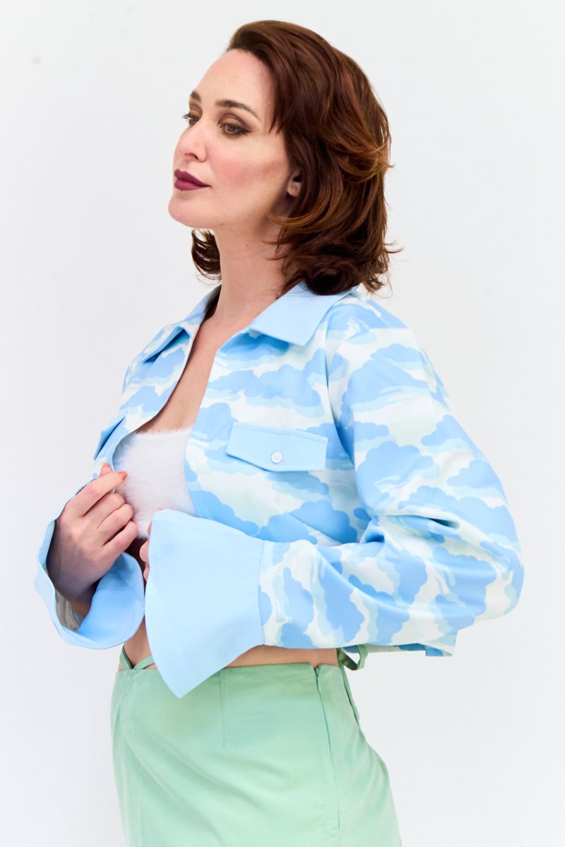 Labelrail x Francesca Perks Women Allover Print Shirt Jacket, Multicolor - Image 3