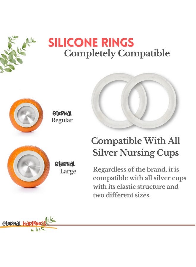 بيتي بيبي حلقات السيليكون المتوافقة مع أكواب Eternal Silver Cups من PETIT BEBE (عادية)، واقي حلمة للرضع حديثي الولادة، يهدئ ويحمي الحلمات المؤلمة، أساسيات حديثي الولادة التي يجب اقتناؤها - Image 5