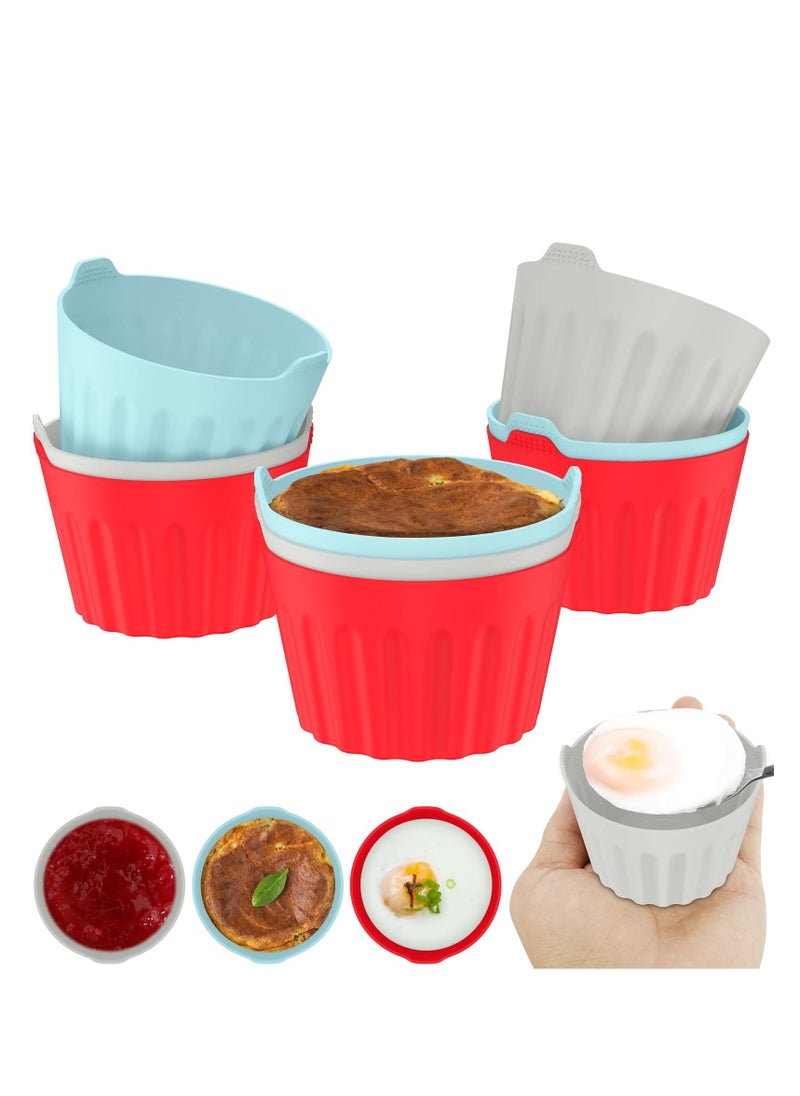 Silicone Air Fryer Egg Mold, Reusable Nonstick Egg Bites Pan Alternative, Egg Boiler Mold Cup, BPA Free, Dishwasher Safe Poached Egg Cups for Microwave Air Fryer Stovetop Egg Cooking (9Pcs)  - Image 2