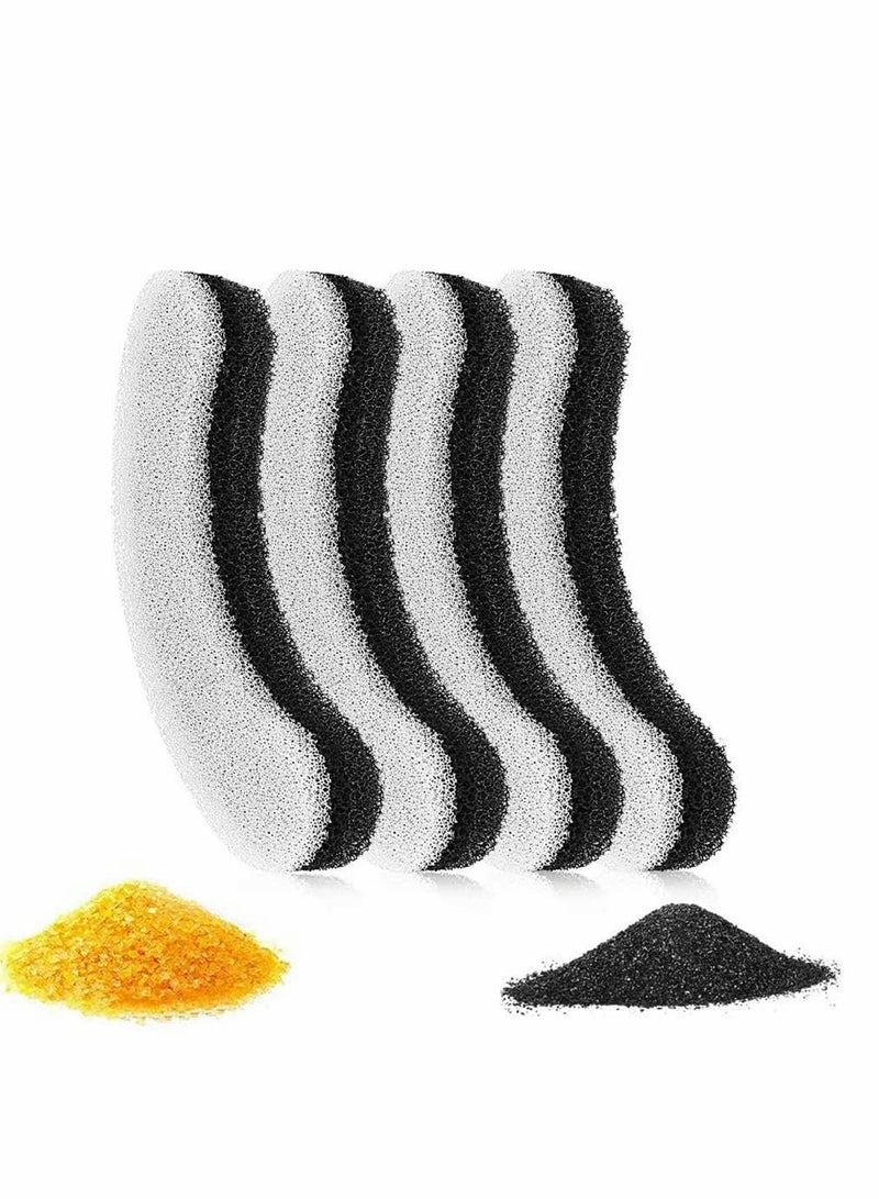 KASTWAVE Filter Element Pet Water Dispenser Filter Element Activated Carbon Replacement Filter For Pet Fountain Water Fountain Filter Element For WF050 WF100 Cat Fountain Purification Water Hair 4Pcs  - Image 1