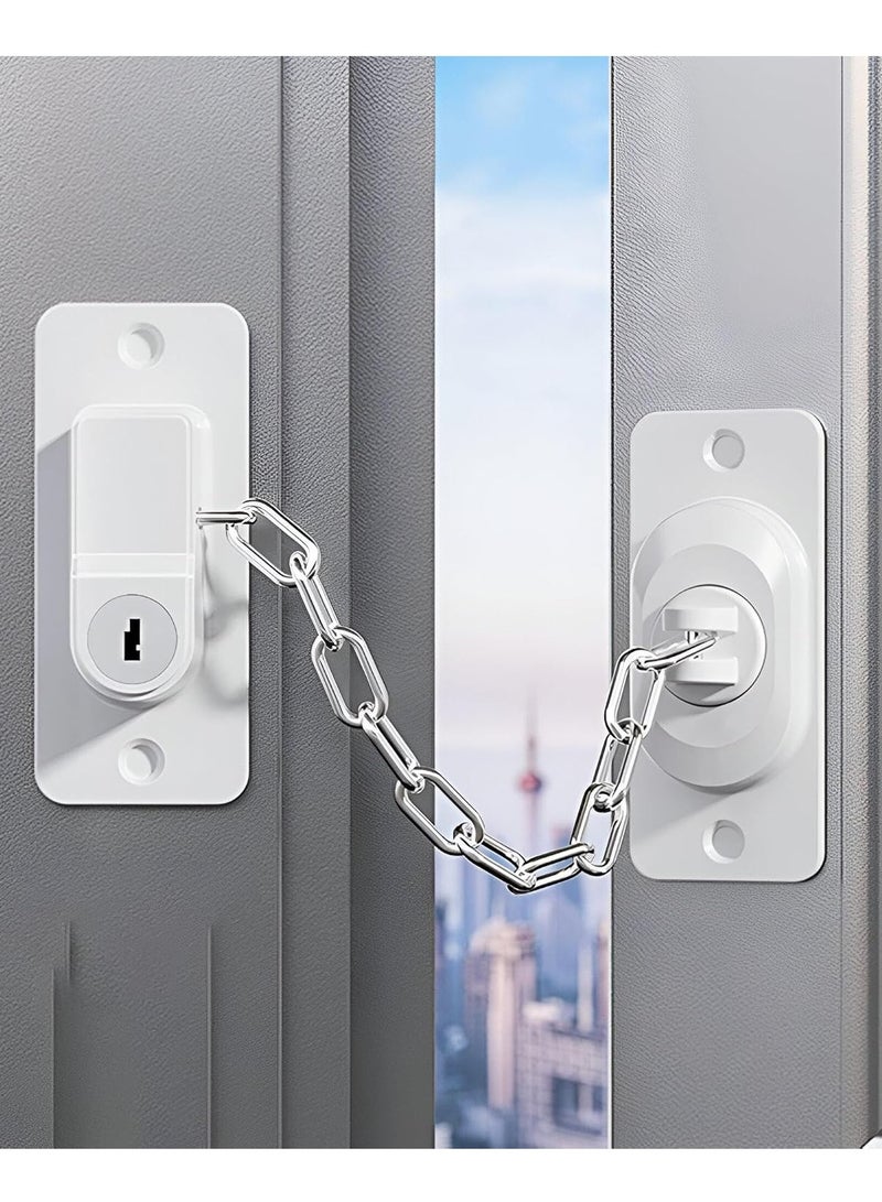Lock with key and chain to control the opening of windows safely. The security of your home is in your hand - Image 2
