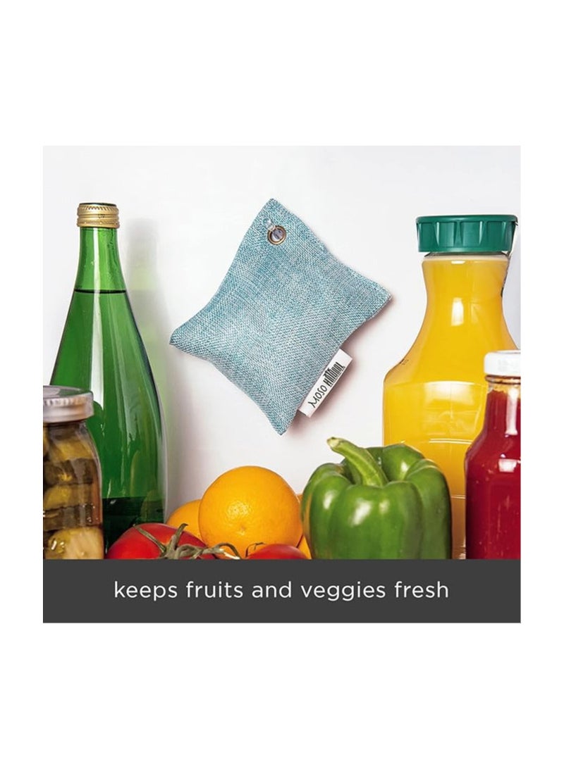 MOSO NATURAL MOSO NATURAL Fridge Deodorizer, Keeps Your Refrigerator and Freezer; Fresh, Dry and Odor Free For Up To Two Years. 75gm, Long Lasting Charcoal Bag|Lasts up to 2 years! |More Powerful than Baking Soda  - Image 2