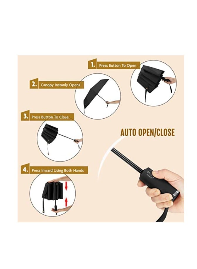 Mini Travel Umbrella Small Compact Portable Umbrella for Sun and Rain Windproof Parasol with 99% UV Protection for Women and Men Protection Sun-Folding UV Umbrella Windproof Compact - Image 5