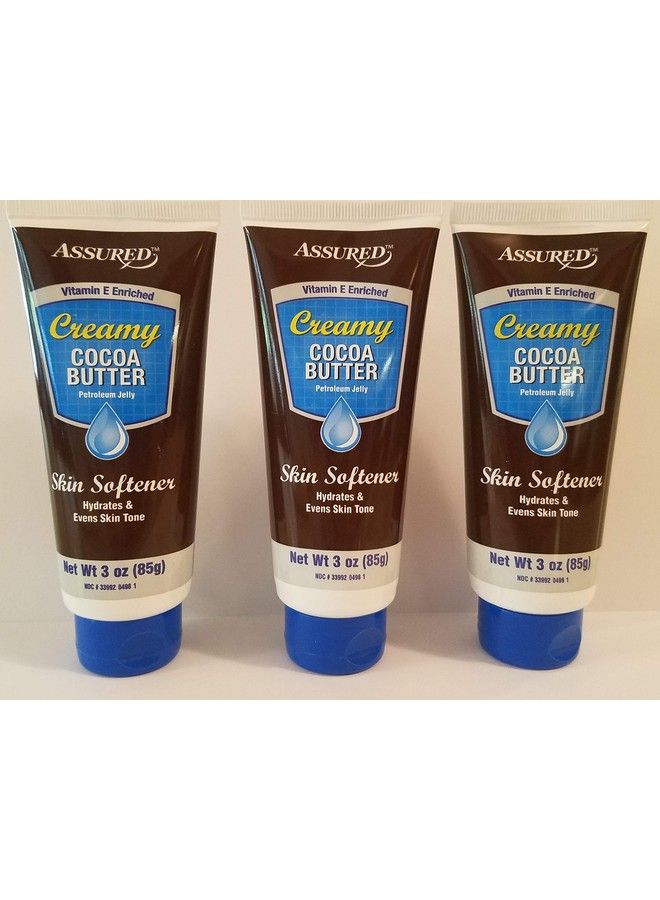 ASSURED Creamy Cocoa Butter Petroleum Jelly Vitamin E Enriched 3 Oz (Pack Of 3) - Image 3