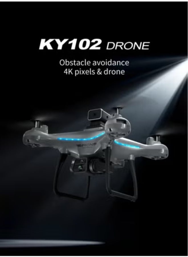 ارواق - طائرة بدون طيار KY102 جيني بدون طيار مع كاميرا 4K 2.4G تدفق بصري كوادكوبتر رباعية الاتجاه لتجنب العوائق لعبة التحكم عن بعد المحمولة هدية للأطفال - Image 1