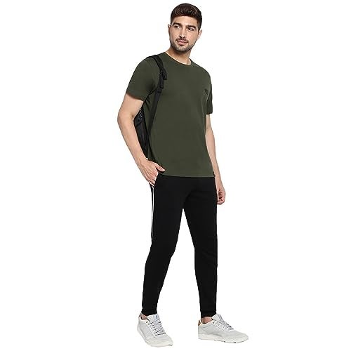 Van Heusen Sport Men Cool It T-Shirt - 100% Cotton Single Jersey - Moisture Activated, Crew Neck, Short Sleeve_70023_Hunter Green_XL - Image 4
