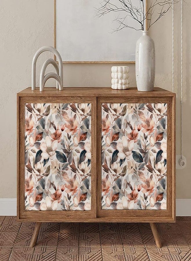MuralPeel ورق جدران MuralPeel بتصميم بوهيمي عتيق، مزين بأزهار ماغنوليا برونزية، سهل اللصق والإزالة، ورق لاصق مناسب للمستأجرين - Image 5