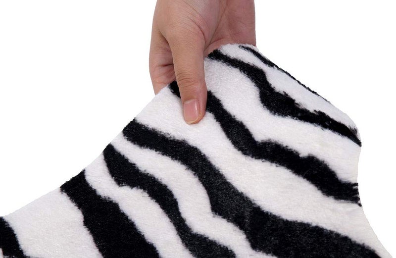MustMat Cute Faux Zebra Print Rug Animal Print Rug Perfect for Office/Kids Room/Under Tables/Smaller Area 3.6x2.3 feet - Image 5