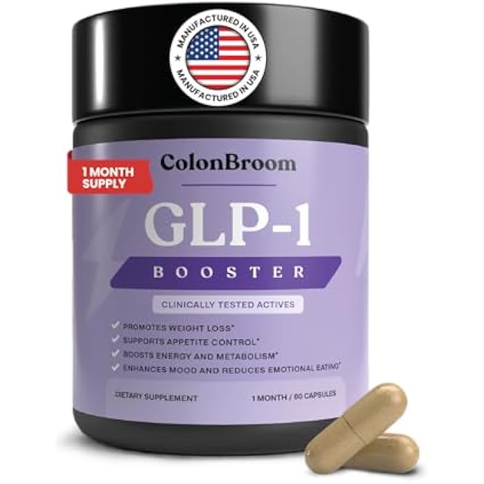ColonBroom GLP-1 Weight Management Supplement for Women & Men - GLP1 Supports Gut Health, Metabolic Wellness & Appetite Regulation - Vegan, Gluten-Free Diet Capsules | 60 Count (New Formula) - Image 1