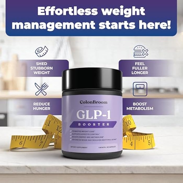 ColonBroom GLP-1 Weight Management Supplement for Women & Men - GLP1 Supports Gut Health, Metabolic Wellness & Appetite Regulation - Vegan, Gluten-Free Diet Capsules | 60 Count (New Formula) - Image 3
