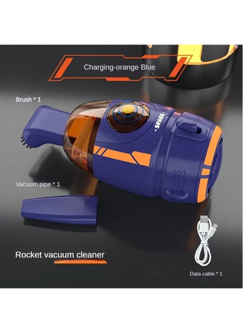 Compact Desktop Vacuum Cleaner - Easy to Use, Lightweight, and Portable - Perfect for Quick Cleanups and Small Spaces, Ash for Laptop, Keyboard, Computer,Car and Desk (Blue)