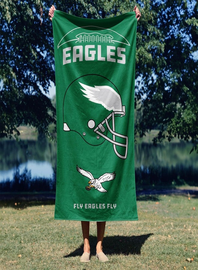 NORTHWEST Philadelphia Eagles NFL Gamebreaker Beach Towel 2 Pack 30 x 60 Inches - Image 4