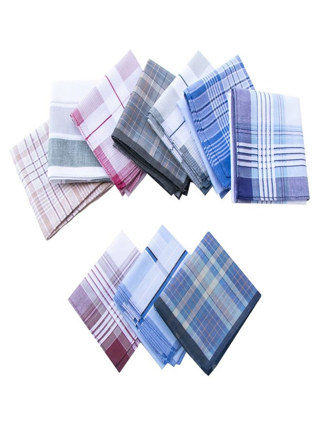 CoCoUSM Assorted Pack of Mens 100% Cotton Handkerchiefs Soft Hankies Pocket Squares 3PCS - Image 3