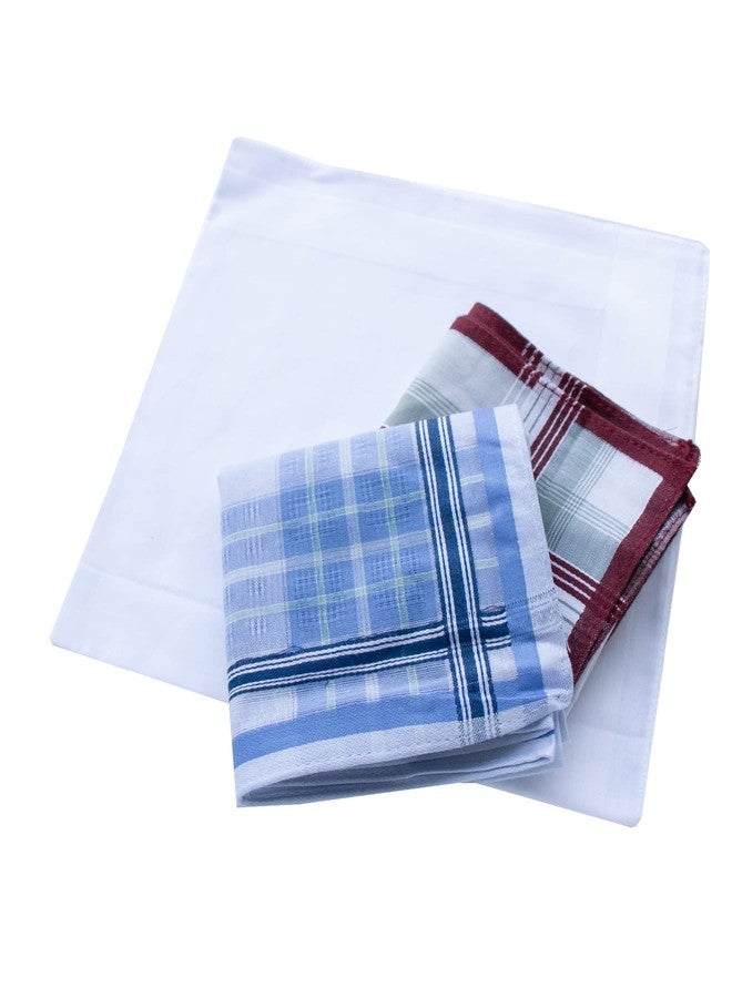CoCoUSM Assorted Pack of Mens 100% Cotton Handkerchiefs Soft Hankies Pocket Squares 3PCS - Image 4