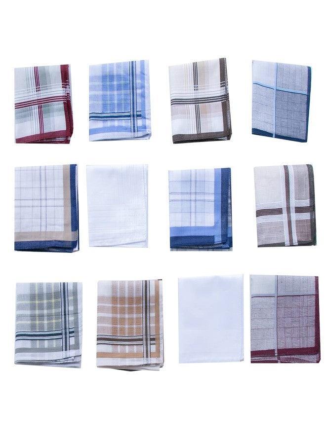 CoCoUSM Assorted Pack of Mens 100% Cotton Handkerchiefs Soft Hankies Pocket Squares 3PCS - Image 5