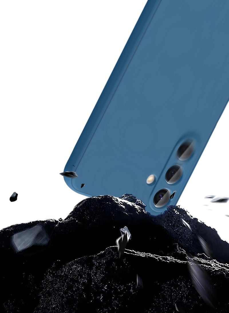 Liquid Silicone Case for Samsung Galaxy A16 Protective Phone Case with Soft Anti-Scratch Microfiber Lining Utra Slim Drop Protection Phone Cover - Blue - Image 3